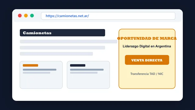 Modelo de aplicación comercial y proyectos digitales para camionetas.net.ar
